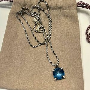 David Yurman Chatelaine Hampton Blue 11mm necklace